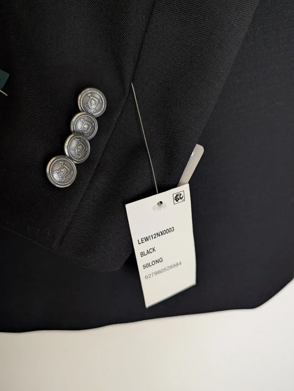 Lauren Ralph Lauren Black Men's Two-Button Sport Coat Blazer 50L Lewis Ultraflex